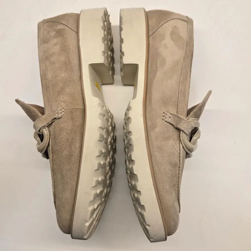 Cole Haan Grand 360 Size 9.5 Tan Suede Geneva Chain Loafer Flats with Lug Soles